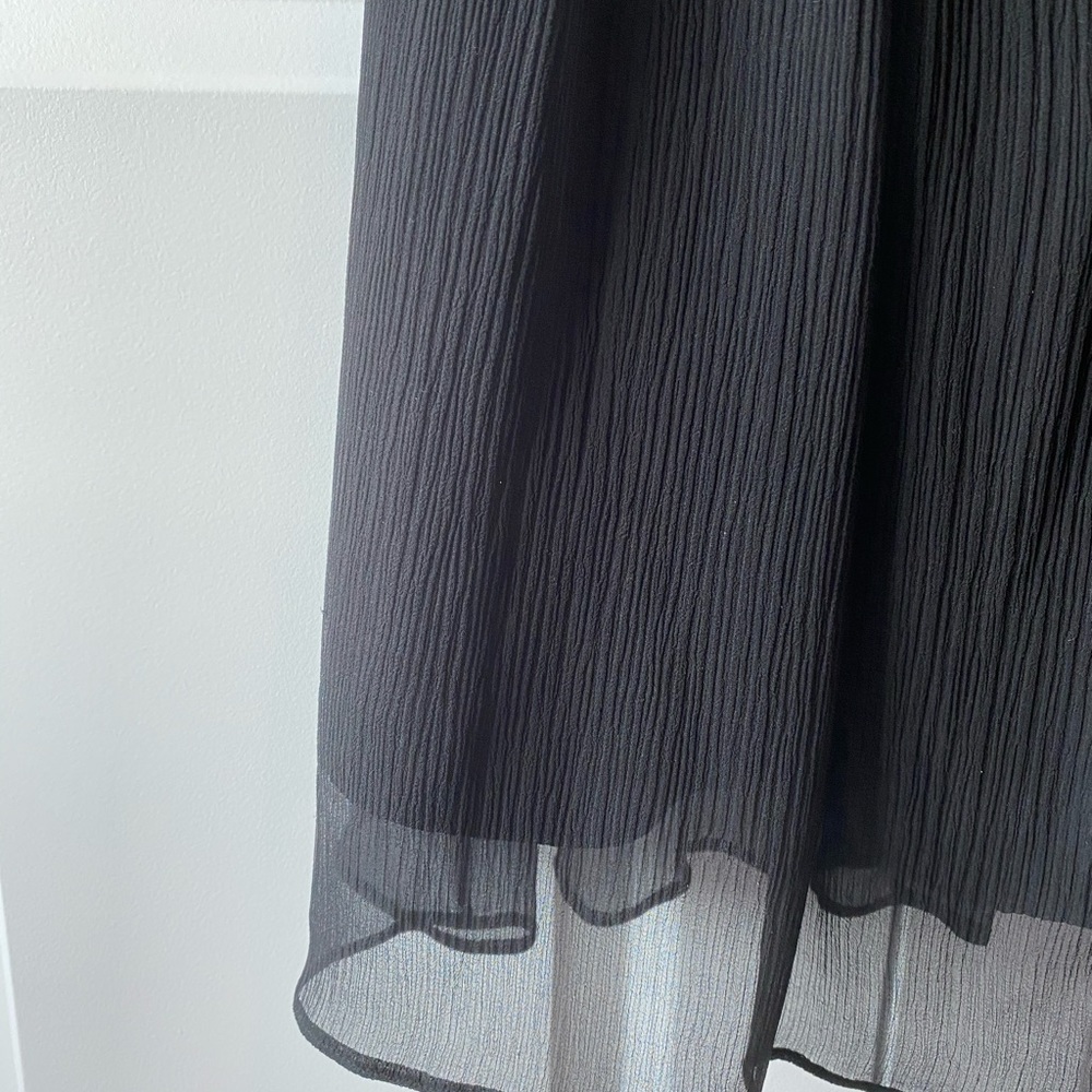 J. Crew Emily black strapless silk chiffon dress 2
